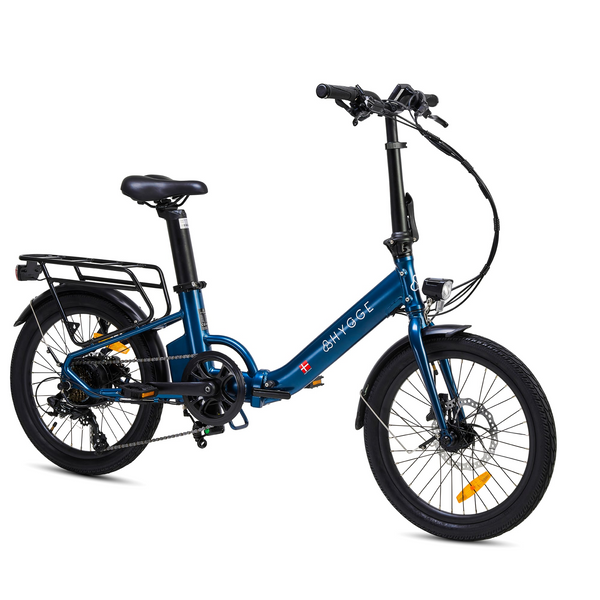 Hygge Virum Step 2024 Folding Electric Bike 250W - Navy Blue