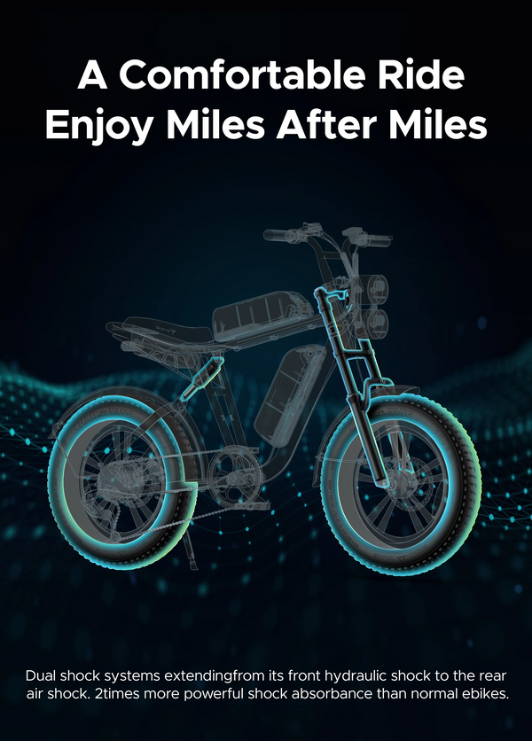 Engwe M20 Dual Suspension Long Range Electric Bike 750W