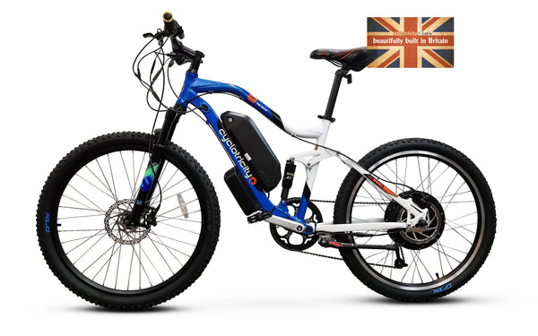 Cyclotricity Beast 16Ah 18" Full Suspension Electric Mountain Bike 1500W