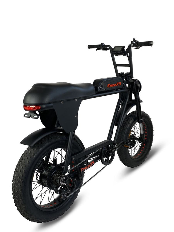 Cruz73 Unlimited Retro Fat Tyre Electric Bike 750W