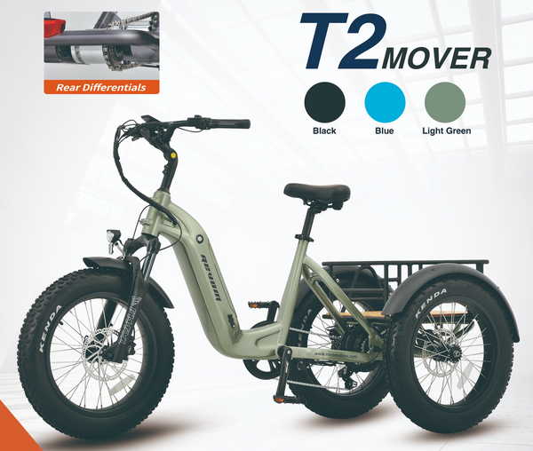 Revom T2 Fat Tyre Electric Mountain Trike 250W